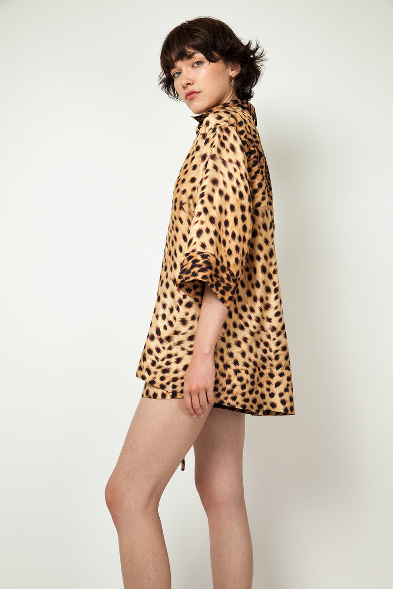 Cheetah Silk Pyjama Set