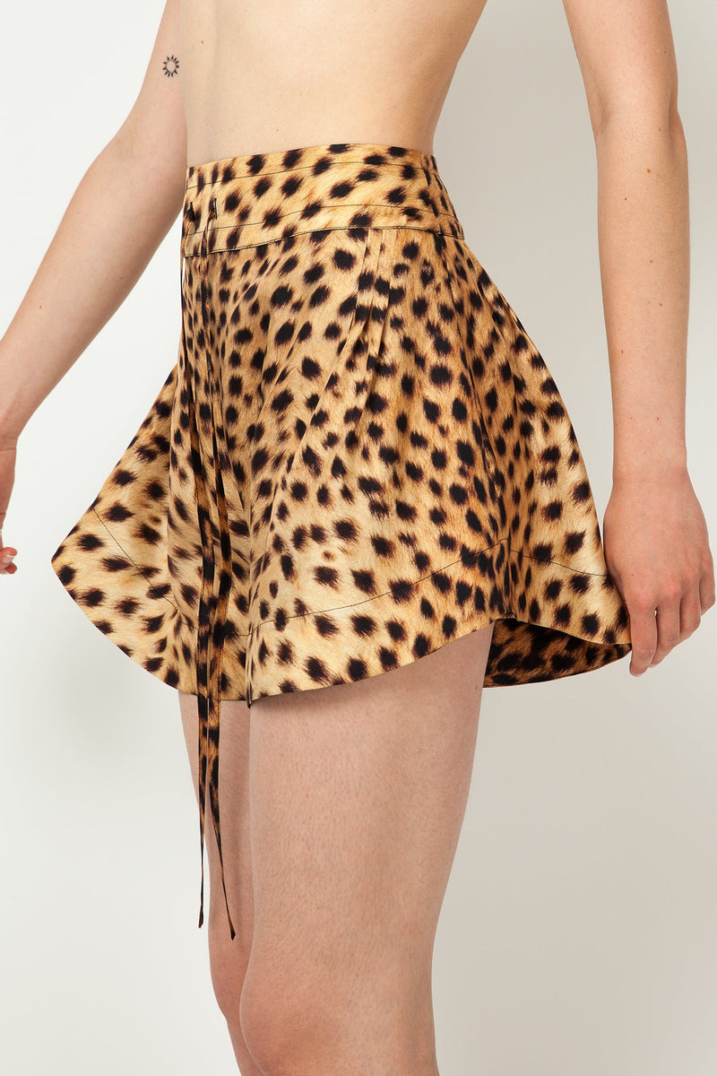 Cheetah Silk Pyjama Shorts