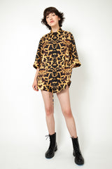 Giraffe Print Silk Pyjama Set