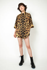 Giraffe Print Silk Pyjama Shirt