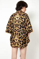 Giraffe Print Silk Pyjama Set