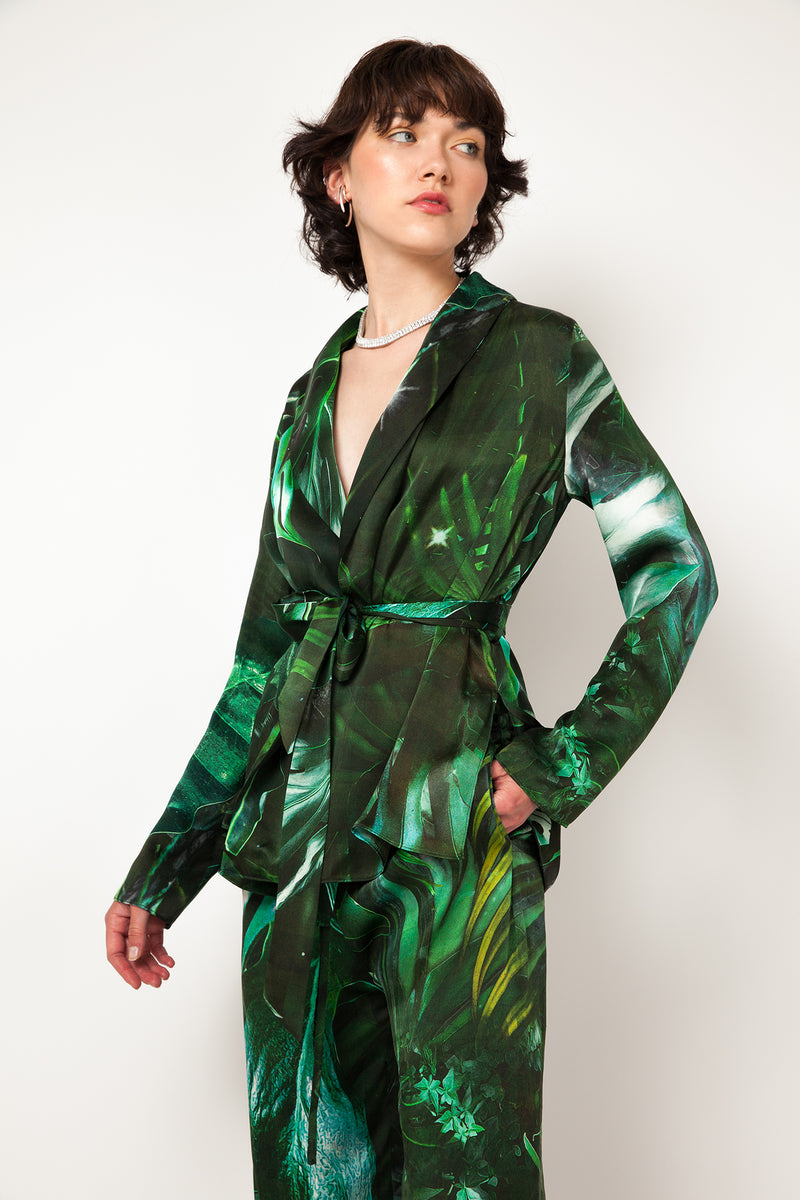 Wrap Pyjamas in Emerald Jungle